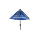 Global Pool Products 7-1/2" Blue Stripped Umbrella for High-Top Table | GPPOTE-2STHT-UMB-G