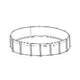 Coronado 8' Round 54" Sub-Assy for CaliMar Above Ground Pools | Resin Top Rails | 5-4908-139-54