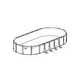 Coronado 8' x 12' Oval 54" Sub-Assy for CaliMar Above Ground Pools | Resin Top Rails | 5-4981-139-54