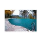 Merlin Dura-Mesh 15-Year Mesh Safety Cover | Rectangle 20' x 40' | 4' Offset 4' x 8' Left Side Step | Green | 33M-M-GR