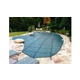 Merlin Classic Mesh 15-Year Mesh Safety Cover | Rectangle 14' x 28' | 4' x 8' Center End Step | Green | 106M-E-GR