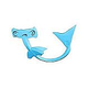 Texas Recreation Hammerhead Shark Flipper Dipper | Marina Blue | 8615528