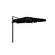 Santorini II Cantilever Umbrella with Valance | 10ft Square | Sunbrella Acrylic Black | NU6170B