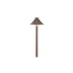Sollos Traditional Hat LED Path Light Fixture | 5.5" Hat 18" Stem | Natural Metal - Antique Brass | PTH055-AB-18 915460