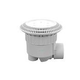 AquaStar 10" Color Choice Fillable Cover Riser Ring and Frame with 3" Socket and 4" Spigot Side Port  | White | CC10101SSB