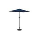 Bistro Market Umbrella | 7.5-ft Hexagonal | Navy Blue Polyester Fabric | NU6828