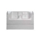 Cardinal Systems Quaker Plastics In Wall Seat |  42" x 6' | Thermoplastic | White | QP-0006IWS