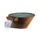 Slick Rock Concrete 29" Conical Cascade Water Bowl | Copper | Copper Spillway | KCC29CSPC-COPPER