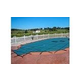 Merlin 10-Year Solid Safety Cover with Drain Panel | Rectangle 16' x 32' | 4' x 8' Center End Step | Green | 10W-X-GR