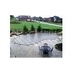 Merlin 10-Year Solid Safety Cover with Drain Panel | Rectangle 20' x 40' | Flush 4' x 8' Right Side Step | Tan | 18W-X-TN