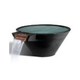 Slick Rock Concrete 29" Conical Cascade Water Bowl | Onyx | Stainless Steel Spillway | KCC29CSPSS-ONYX