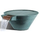 Slick Rock Concrete 29" Conical Cascade Water Bowl | Seafoam | Stainless Steel Spillway | KCC29CSPSS-SEAFOAM