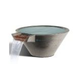 Slick Rock Concrete 29" Conical Cascade Water Bowl | Shale | Stainless Steel Spillway | KCC29CSPSS-SHALE