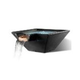 Slick Rock Concrete 22" Square Cascade Water Bowl | Onyx | Stainless Steel Spillway | KCC22SSPSS-ONYX