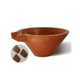 Slick Rock Concrete 30" Conical Spill Water Bowl | Mahogany | Copper Spillway | KSPC3014SPC-MAHOGANY