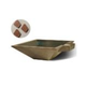 Slick Rock Concrete 30" Square Spill Water Bowl | Adobe | Stainless Steel Spillway | KSPS3010SPSS-ADOBE