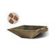 Slick Rock Concrete 30" Square Spill Water Bowl | Copper | Stainless Steel Spillway | KSPS3010SPSS-COPPER