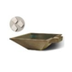 Slick Rock Concrete 30" Square Spill Water Bowl | Great White | Stainless Steel Spillway | KSPS3010SPSS-GREATWHITE