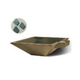 Slick Rock Concrete 30" Square Spill Water Bowl | Seafoam | Stainless Steel Spillway | KSPS3010SPSS-SEAFOAM