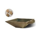Slick Rock Concrete 30" Square Spill Water Bowl | Umber | Stainless Steel Spillway | KSPS3010SPSS-UMBER
