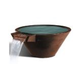 Slick Rock Concrete 22" Conical Cascade Water Bowl | Mahogany | No Liner | KCC22CNL-MAHOGANY