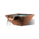 Slick Rock Concrete 29" Square Cascade Water Bowl | Adobe | No Liner | KCC29SNL-ADOBE