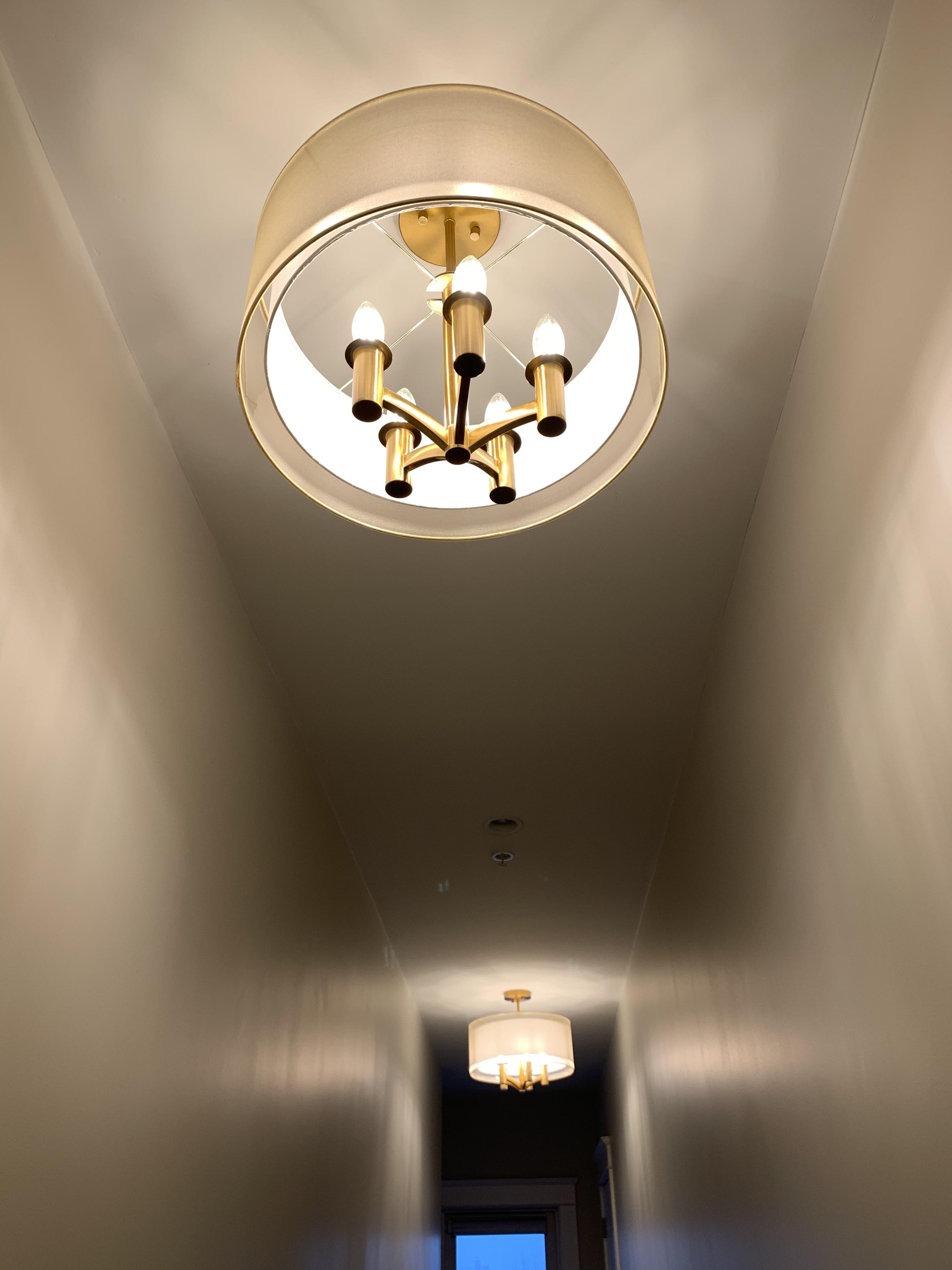 Possini Euro Design Caliari Modern Close to Ceiling Light Semi