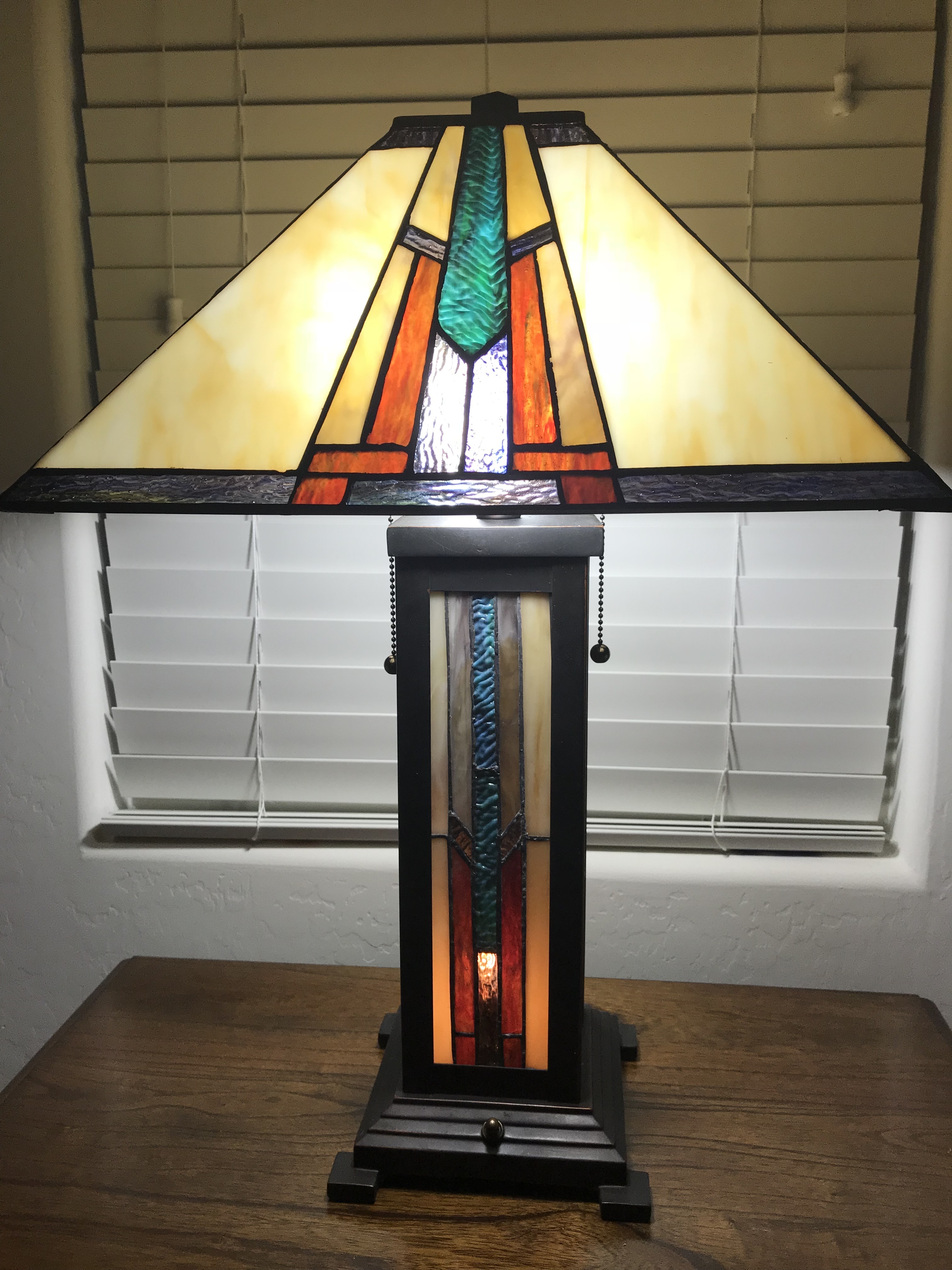 robert louis tiffany ranier mission night light table lamp