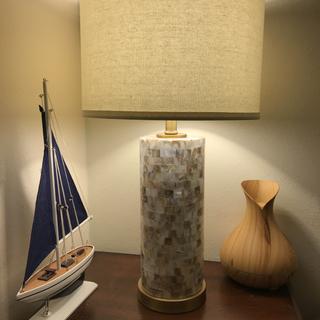 Of Pearl Tile Cylinder Table Lamp, Margaret Mother Of Pearl Table Lamp