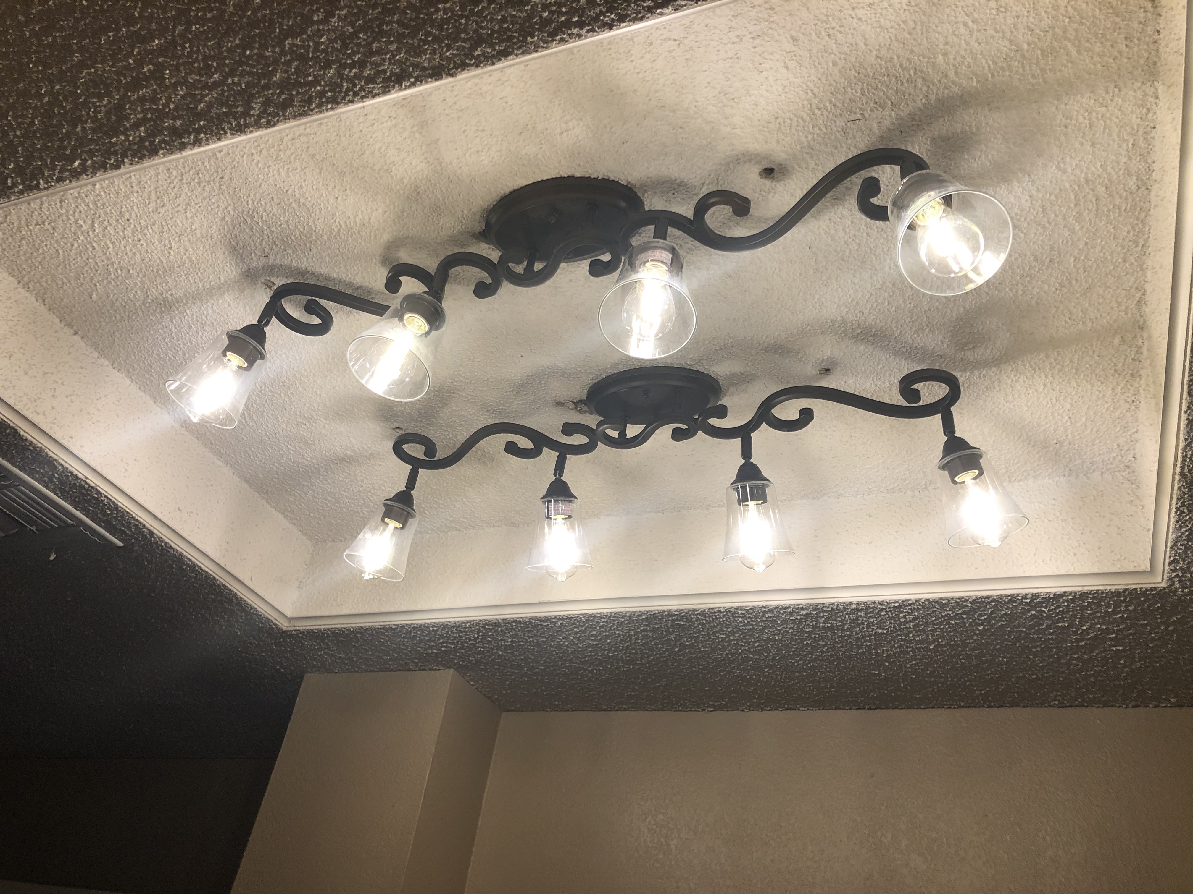 Pro Track Myrna Bronze Scroll ceiling or wall Track Fixture with 4-Lights  #42N05 Lamps Plus