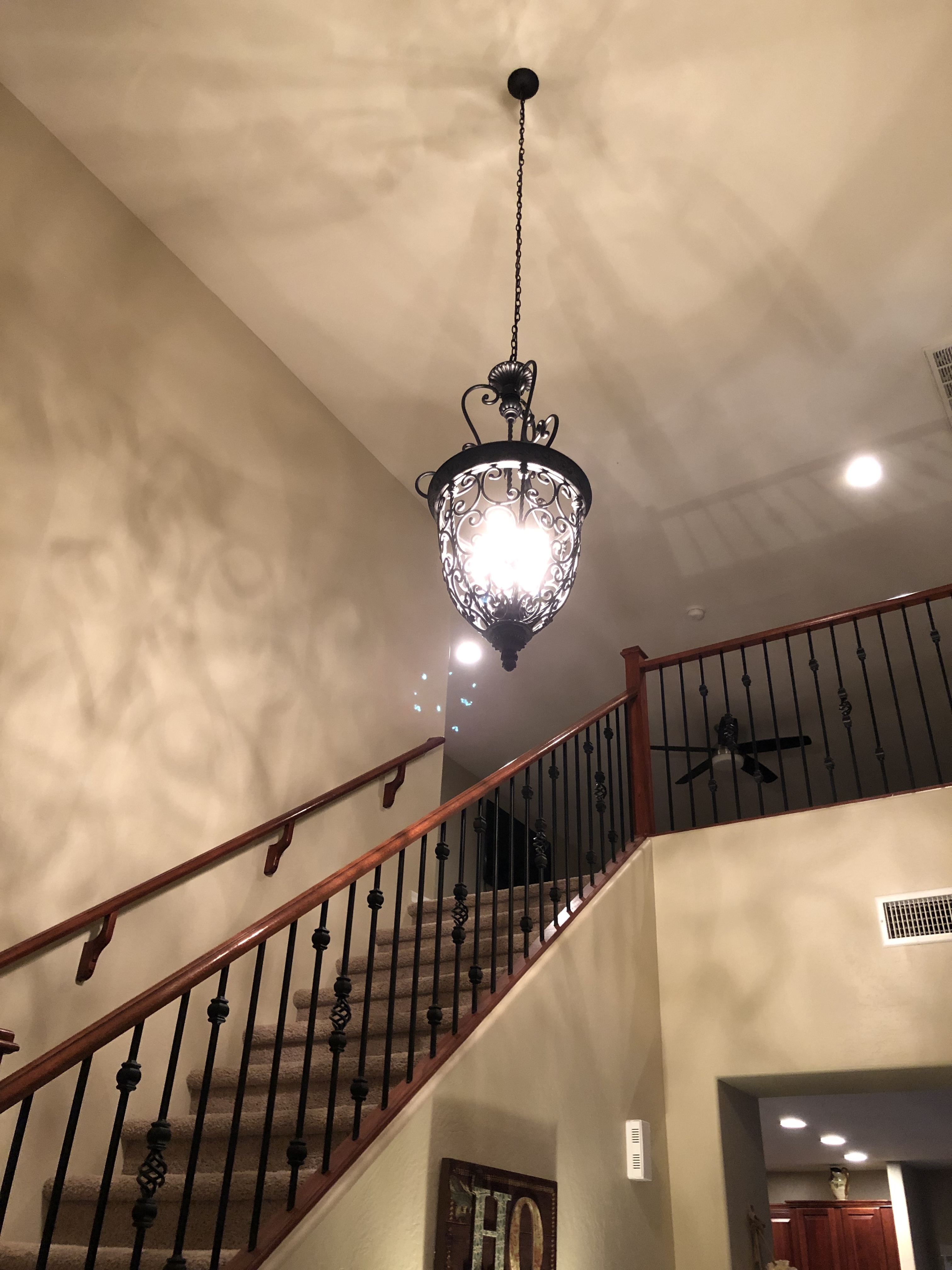 french scroll foyer chandelier