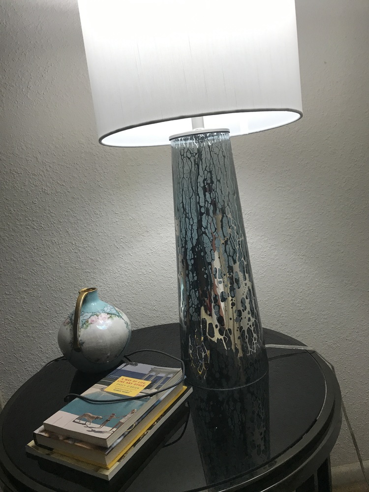 marcus mercury glass tapered column table lamp