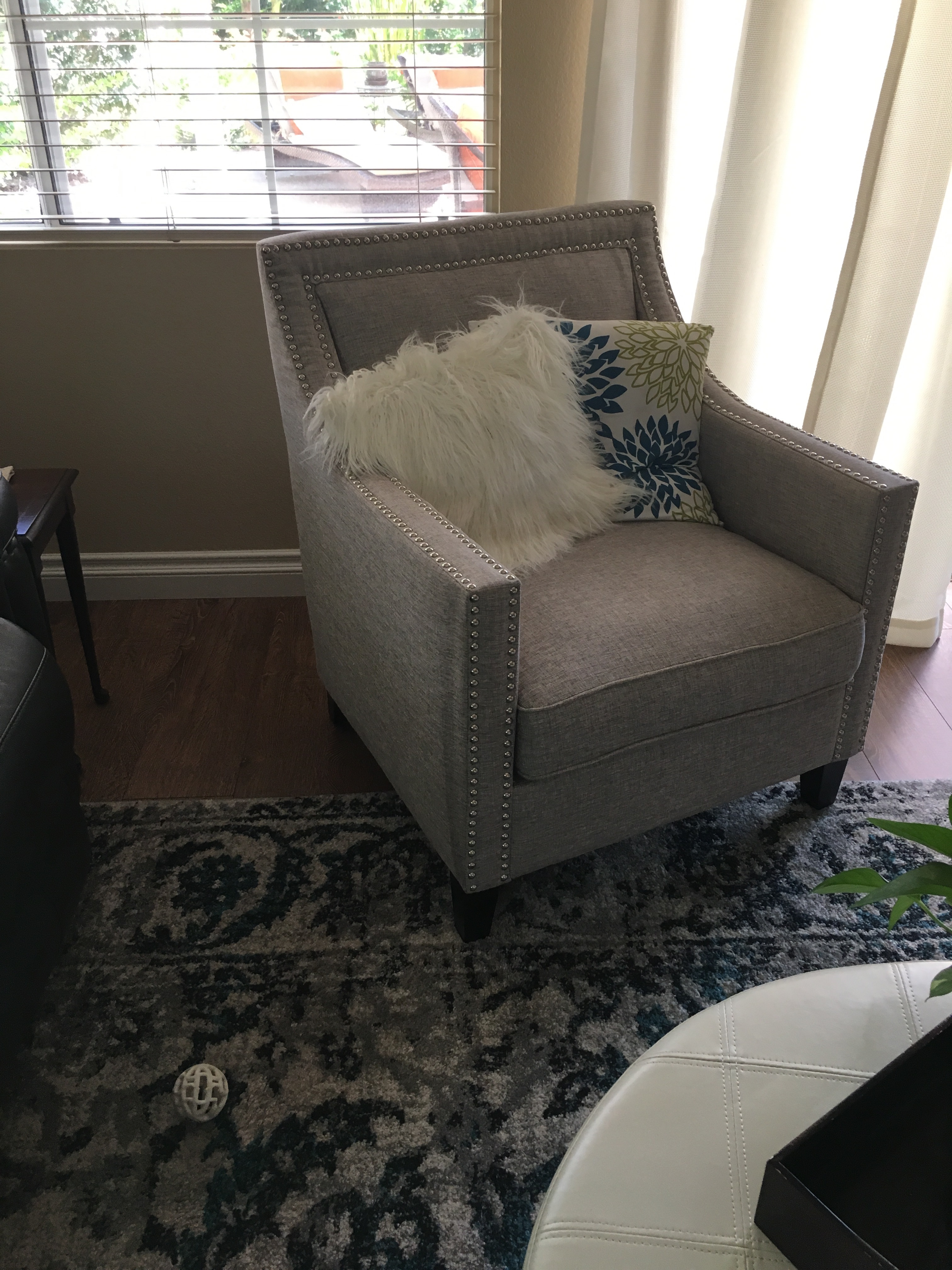 flynn heirloom gray upholstered armchair