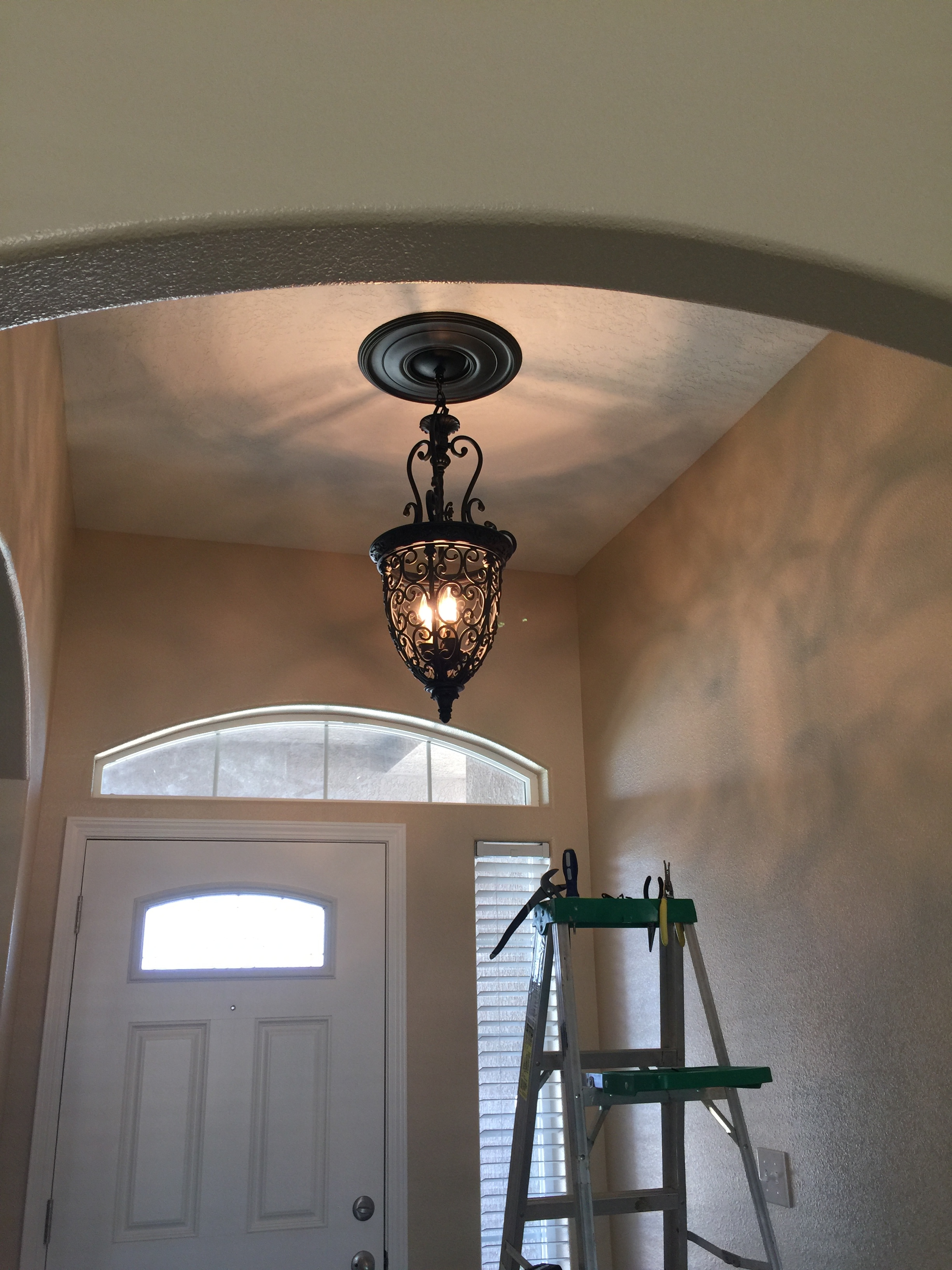 french scroll foyer chandelier