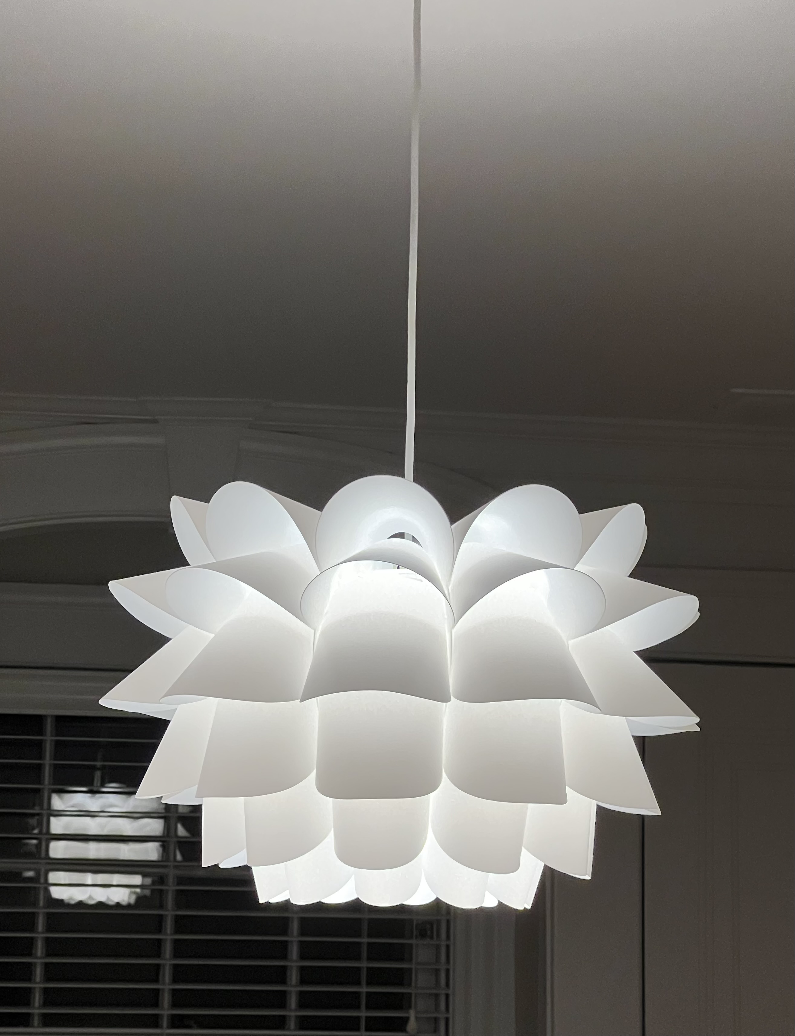 Possini Euro White Flower Gold Finish 15 3/4 Wide Ceiling Light - #97E43