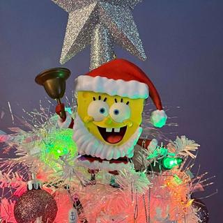 SpongeBob Felt Stocking Kurt S Adler 2003 Applique Christmas Nickelodeon  Vintage