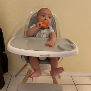 360° Cloud Baby Highchair with Clear Seat and 360° Swivel