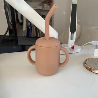 AEIOU Sippy Cup with Straw in Clay Size 4.2 x 2.4 x 5.5