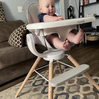 360° Cloud Baby Highchair with Clear Seat and 360° Swivel