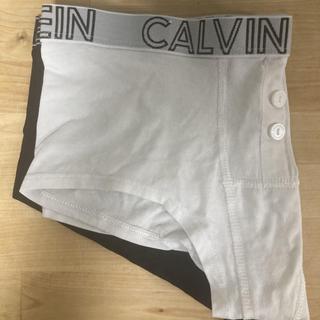 Calvin Klein Women's Boy Shorts, Grey (Grey Heather 020), Large