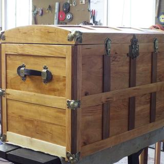 DIY Steamer Trunk Plans Wood Wooden PDF woodworking trade shows