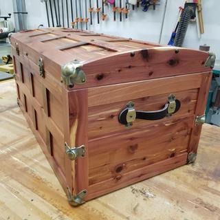 Steamer Trunk Antique Brass Plated Hardware Kit | Rockler Woodworking ...