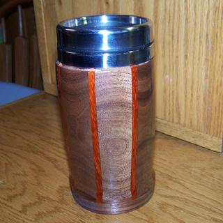 wood turned travel mug