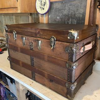 Chest Trunk & Box--Leather Handle Kit--3/16" thick--small chest--Z-1 