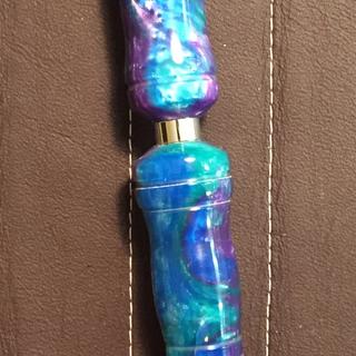 Peacock Deep Blue/Purple Inlace Acrylester Pen Blank | Rockler ...