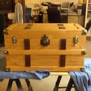 Steamer Trunk Antique Brass Plated Hardware Kit