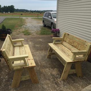 Picnic Table and Bench Combo Plan Rockler Woodworking 