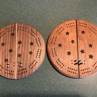 Small Cribbage Board Templates 3 Player Curved Track