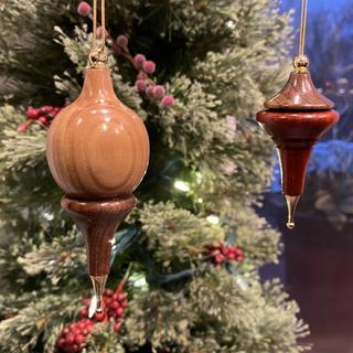 Christmas Tree Ornament Woodturning Kits Satin Silver 