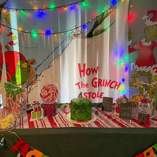 Dr. Seuss™ The Grinch Backdrop Banner - 3 Pc. | Oriental Trading